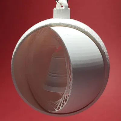 Móc treo Giáng sinh hình bán cầu dệt có chuông