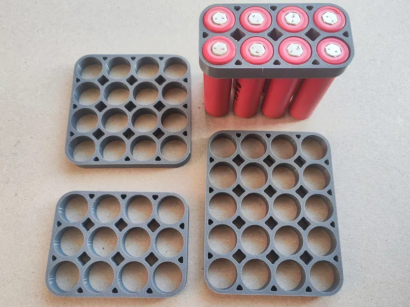 Bộ Giữ Pin 18650 4 Hàng | Kênh Dây (8-24 Cell) - Image 3