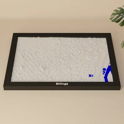 Mô hình địa hình 3D Billings, Hoa Kỳ