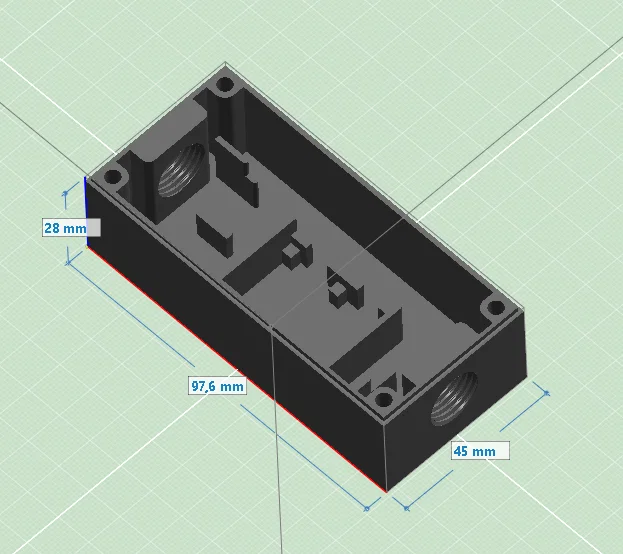 Vỏ Shelly 1 PM mini Gen3 với các loại đầu nối cáp và chỗ cho RC Snubber - Image 1