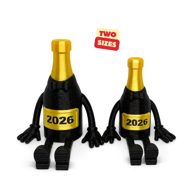 SILVESTER BUDDY / CHAI RƯỢU SÂM PANH KHỚP NỐI / TRANG TRÍ SILVESTER / QUÀ TẶNG SILVESTER / IN LIỀN - Image 4