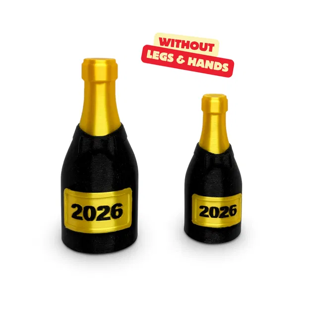 SILVESTER BUDDY / CHAI RƯỢU SÂM PANH KHỚP NỐI / TRANG TRÍ SILVESTER / QUÀ TẶNG SILVESTER / IN LIỀN - Image 5