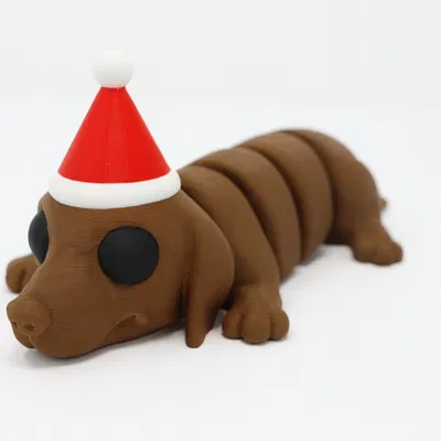 Chó Dachshund Khớp Nối Vui Nhộn Đội Mũ Santa