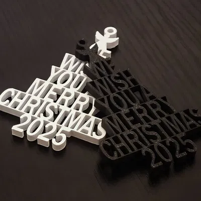 Móc Treo Cây Thông Noel "Chúc Mừng Giáng Sinh 2025"