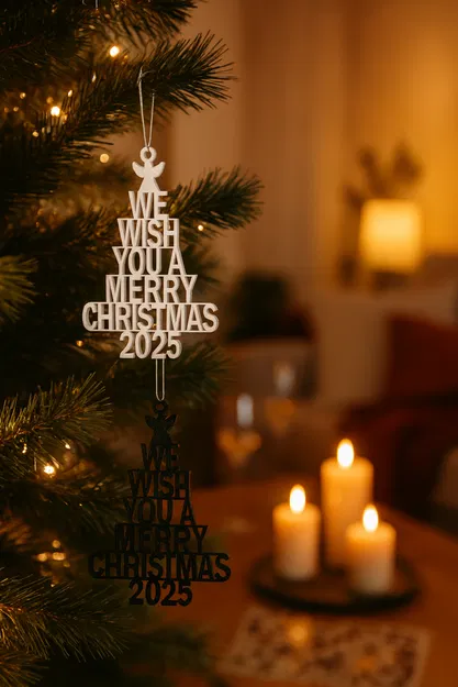 Móc Treo Cây Thông Noel "Chúc Mừng Giáng Sinh 2025" - Image 3