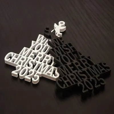 Móc Treo Cây Thông Noel "Chúc Mừng Giáng Sinh 2025"