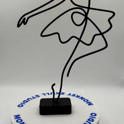 Tác phẩm điêu Khắc Line Art Múa Ba Lê Tối Giản