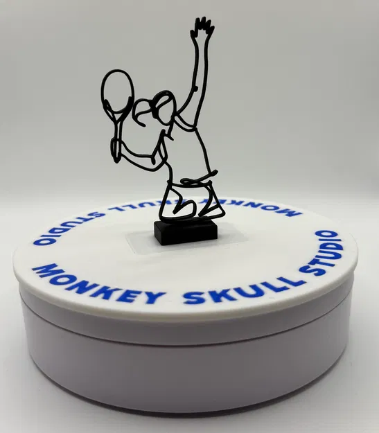 Tượng Nghệ Thuật Đường Nét Cú Giao Bóng Tennis Nữ - Image 8