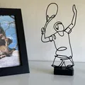 Tác phẩm Điêu khắc Nghệ thuật Vẽ đường nét Giao bóng Quần vợt - Thumbnail 1