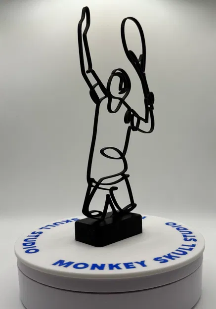 Tác phẩm Điêu khắc Nghệ thuật Vẽ đường nét Giao bóng Quần vợt - Image 4