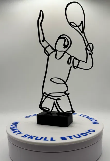 Tác phẩm Điêu khắc Nghệ thuật Vẽ đường nét Giao bóng Quần vợt - Image 5