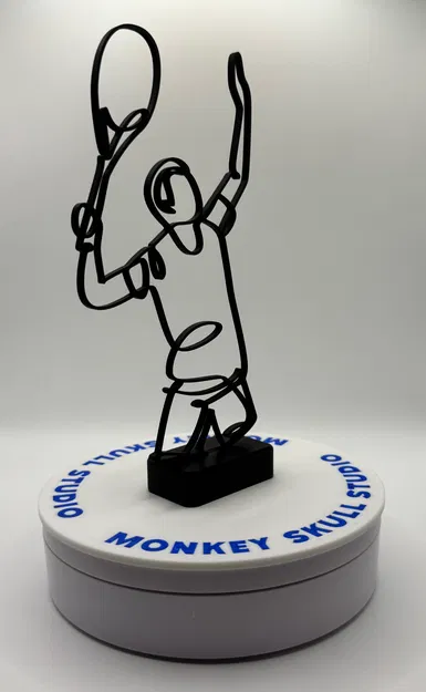 Tác phẩm Điêu khắc Nghệ thuật Vẽ đường nét Giao bóng Quần vợt - Image 6