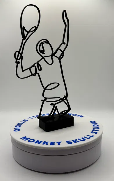 Tác phẩm Điêu khắc Nghệ thuật Vẽ đường nét Giao bóng Quần vợt - Image 7