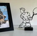 Tượng Nghệ Thuật Đường Nét Nam Vận Động Viên Quần Vợt - Thumbnail 1