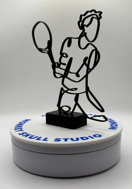 Tượng Nghệ Thuật Đường Nét Nam Vận Động Viên Quần Vợt - Image 5
