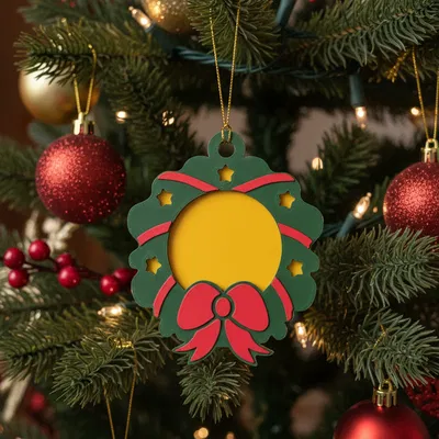 Móc treo Giáng sinh hình vòng nguyệt quế