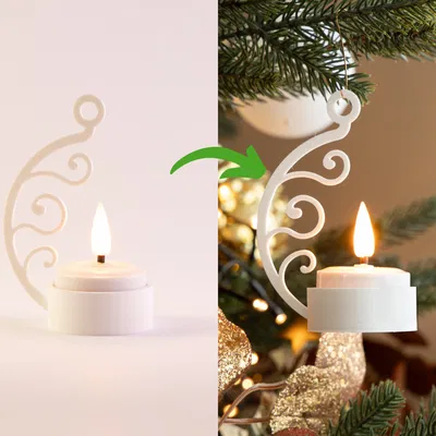 Chân nến Tealight (cây thông Noel)