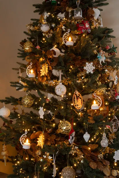 Chân nến Tealight (cây thông Noel) - Image 4