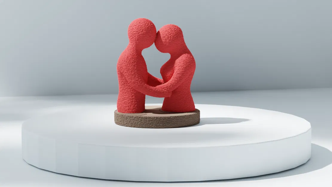 Tượng Cặp Đôi Trừu Tượng - Image 1