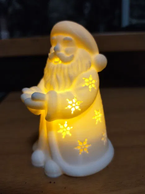 Mô hình 3D Ông Già Noel Đèn Nến - Image 3