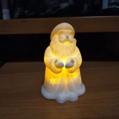 Mô hình 3D Ông Già Noel Đèn Nến