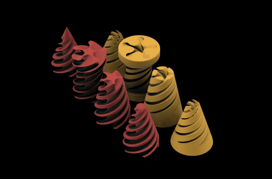 Mô hình Fidget Nón Xoắn Ốc (4 phiên bản) "Impossible Passthrough" - Image 1