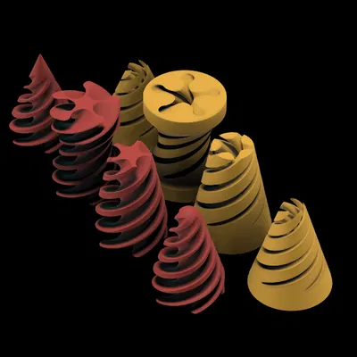 Mô hình Fidget Nón Xoắn Ốc (4 phiên bản) "Impossible Passthrough"