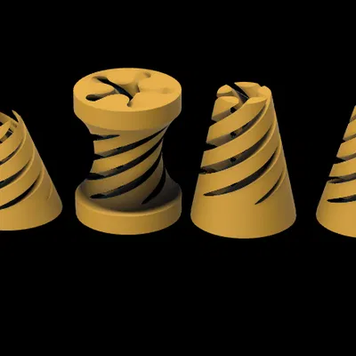 Mô hình Fidget Nón Xoắn Ốc (4 phiên bản) "Impossible Passthrough"