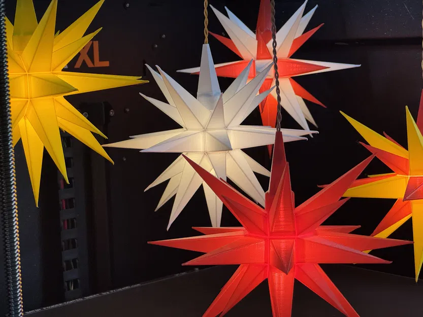 Ngôi Sao Giáng Sinh - Trang Trí 3D In Được, Có Đèn - Image 3