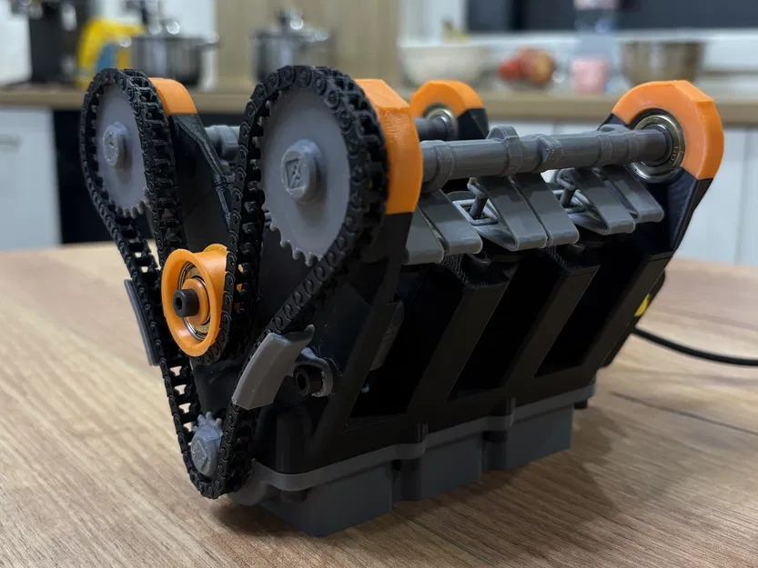 Mô hình động cơ V6 | Piston, Van & Dây xích thời gian Chức năng - Image 1