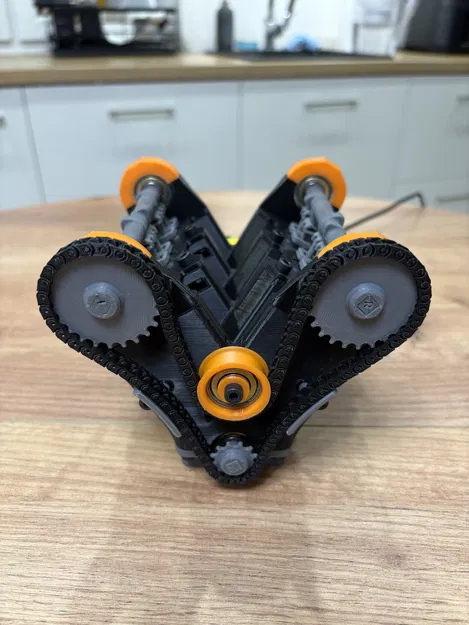 Mô hình động cơ V6 | Piston, Van & Dây xích thời gian Chức năng - Image 3