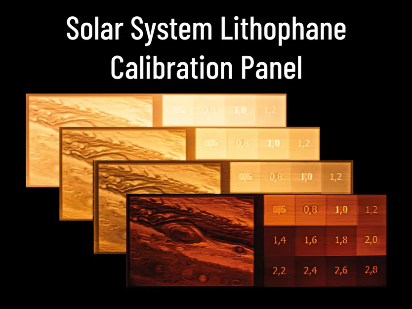 Tấm Hiệu Chuẩn Lithophane Hệ Mặt Trời - Image 1