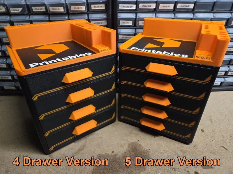 Tủ Lưu Trữ 5 Ngăn Kéo Gridfinity Gen. 2 - Chủ đề Printables - Image 2