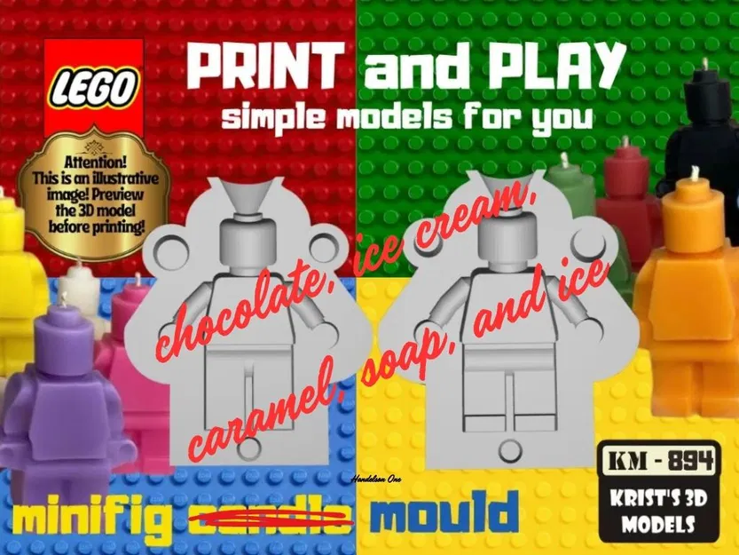Khuôn nến hình lego minifig - Image 1