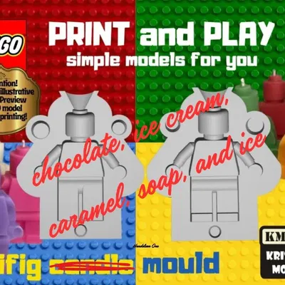 Khuôn nến hình lego minifig