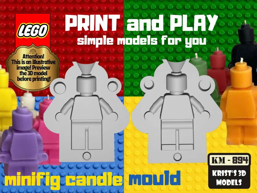 Khuôn nến hình lego minifig - Image 2
