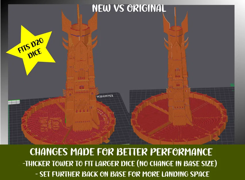 Tháp Orthanc: Phiên bản "Thick" (Không cần support!) - Image 5