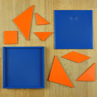Bộ Ghép Hình Tangram Kèm Hộp Trượt
