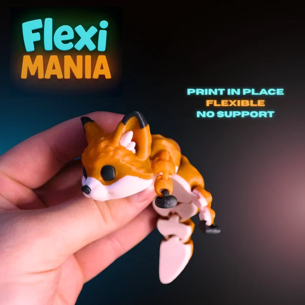 Cáo Rắn Khớp Nối 3D - Đồ Chơi Động Vật In Được - Image 1