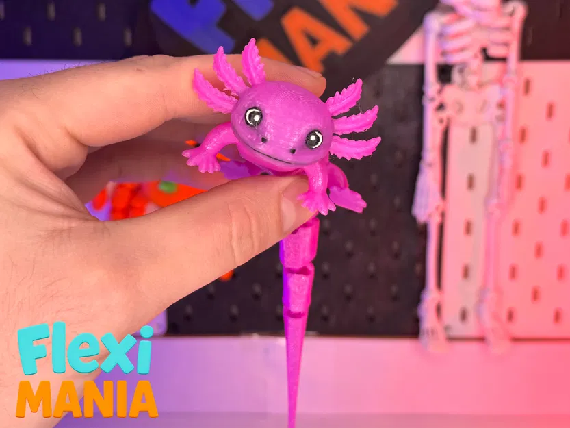 Axolotl Uốn Dẻo | Axolotl Khớp Nối Một Mảnh Siêu Cưng - Image 1