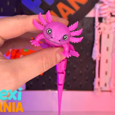 Axolotl Uốn Dẻo | Axolotl Khớp Nối Một Mảnh Siêu Cưng