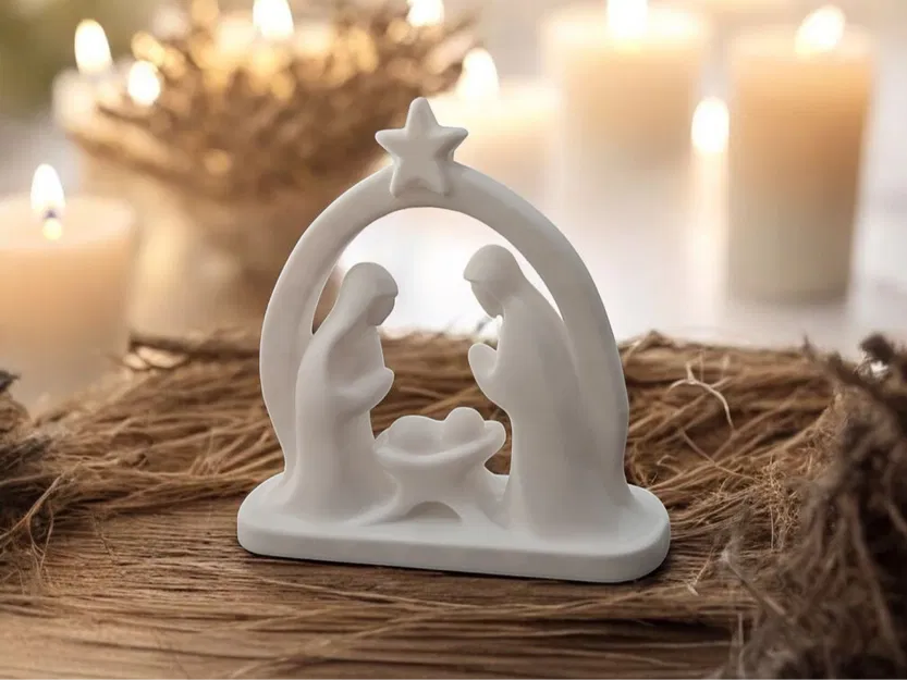 Bộ Tượng Chúa Hài Đồng - Trang Trí Giáng Sinh Tối Giản - Image 1