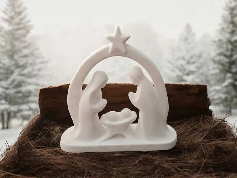 Bộ Tượng Chúa Hài Đồng - Trang Trí Giáng Sinh Tối Giản - Image 3
