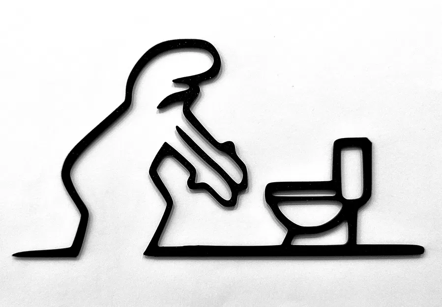 Móc Treo Cửa Nhà Vệ Sinh "WC" Vui Nhộn – La Linea Balum 136 - Image 1