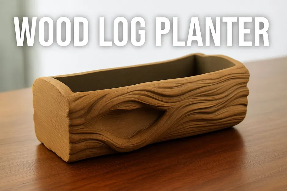 Chậu Cây Hình Khúc Gỗ - Image 1