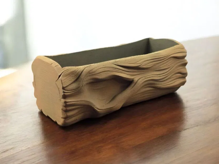 Chậu Cây Hình Khúc Gỗ - Image 3