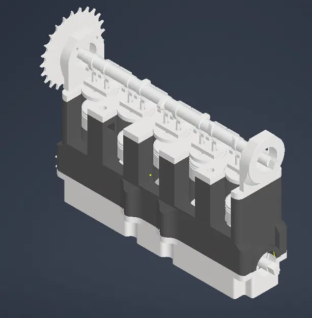 Mô hình Động cơ I5 Inline | Piston, Van & Dây đai thời gian Chức năng - Image 7