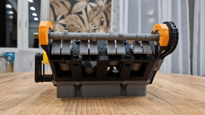 Mô hình động cơ V8 | Piston, Van & Dây xích thời gian chức năng - Image 5