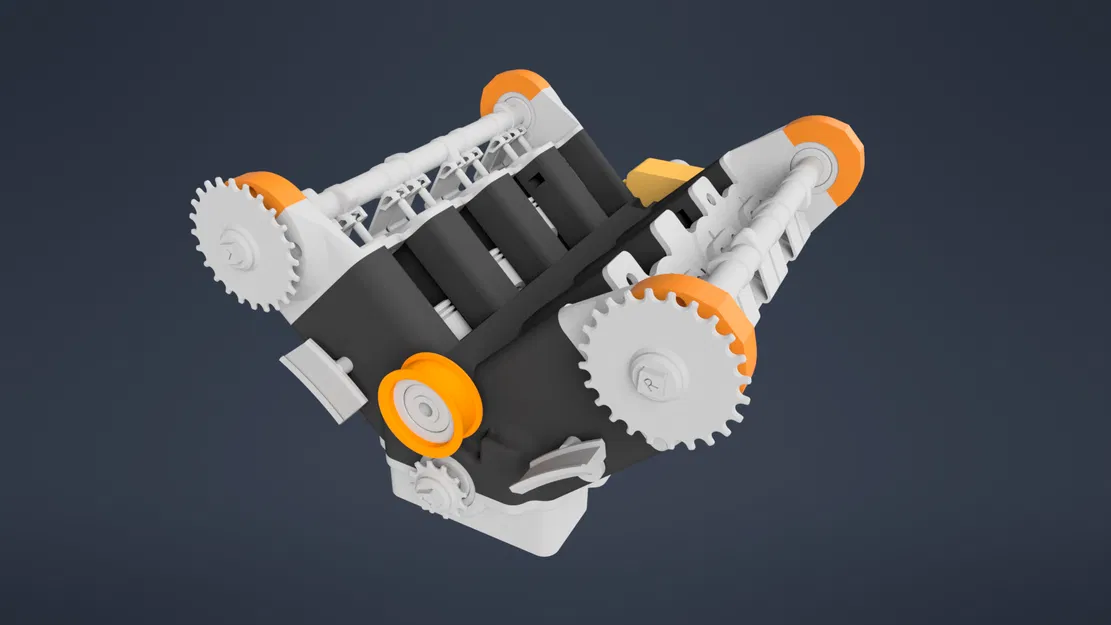 Mô hình động cơ V8 | Piston, Van & Dây xích thời gian chức năng - Image 7