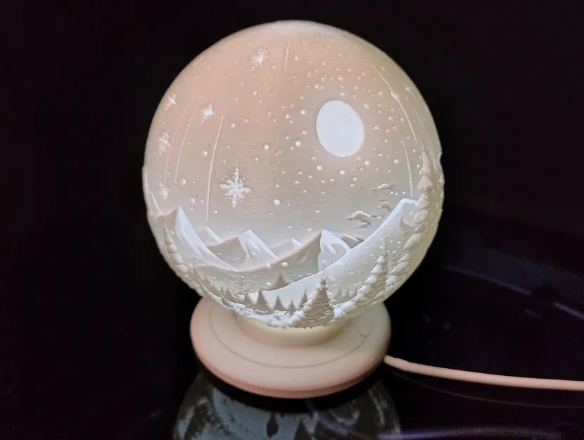 Đế Đèn USB Cho Quả Cầu Tuyết "Snow" Globe Giáng Sinh - Image 1